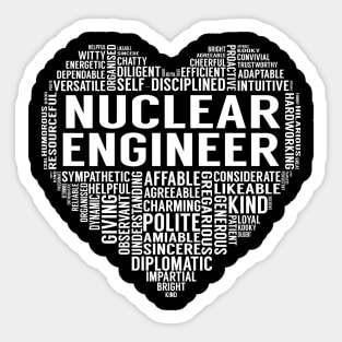 Nuclear Engineer Heart Sticker